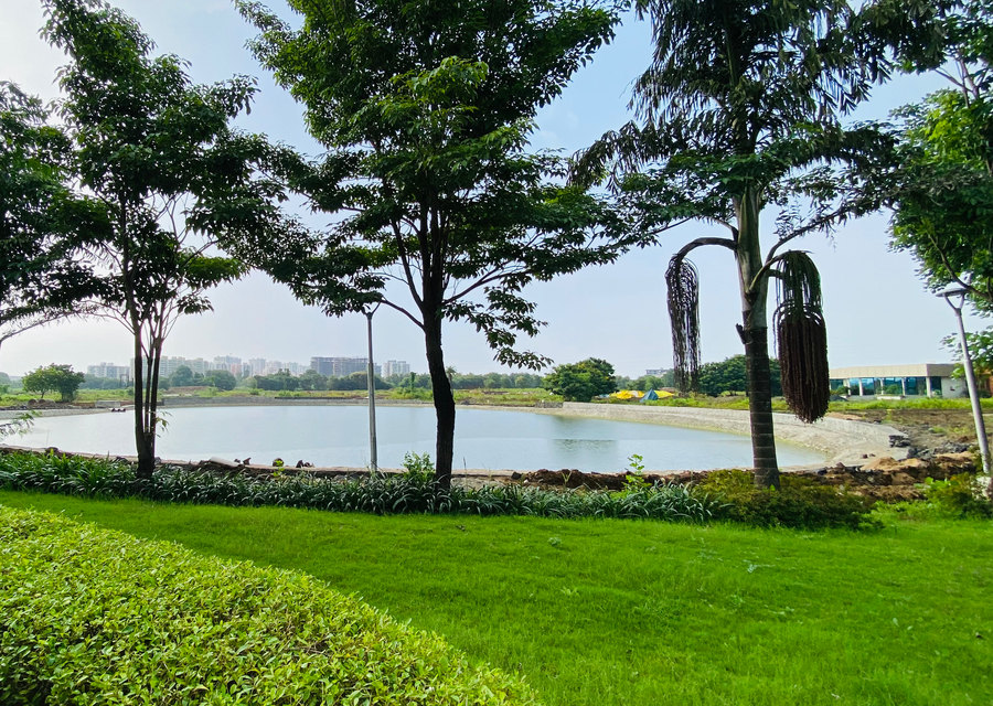 Lake — from the lawn at Ensaara Metropark, Nagpur