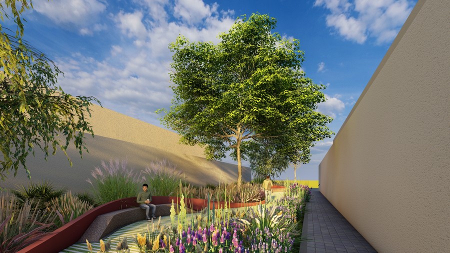 Meadow Park — Plinth Protection Pathway at Ensaara Metropark, Nagpur