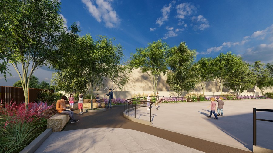 Skate Park — Seating & Rink Entry at Ensaara Metropark, Nagpur